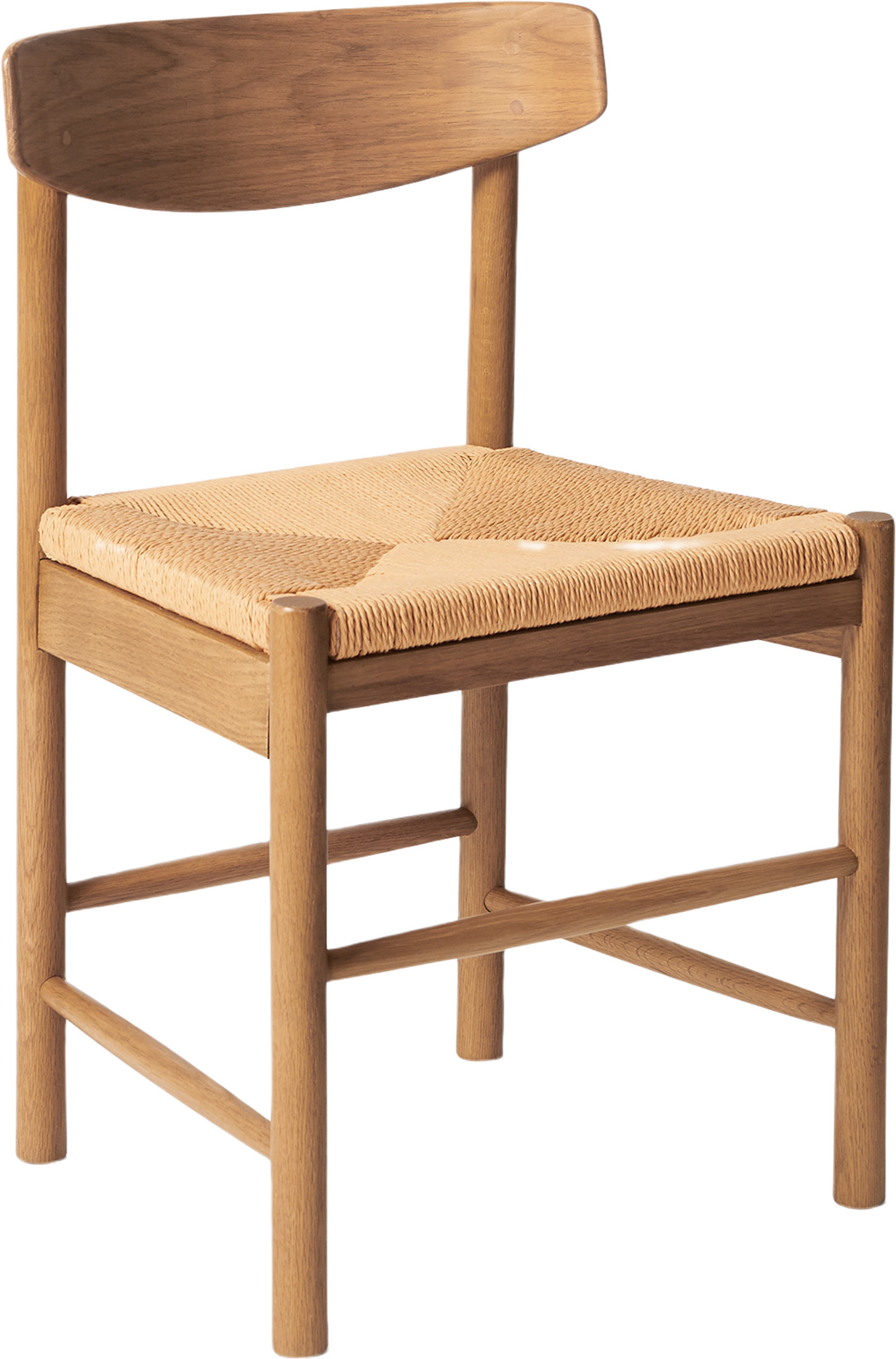 stol med flätad sits